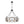 Thehouselights - 8 - Light Glass Round Chandelier Pendant Light - Chandelier - Black - 