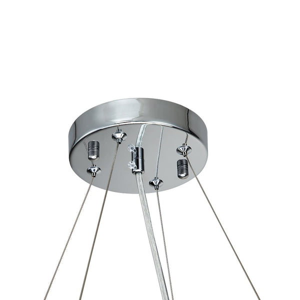 Thehouselights-8-Light Modern Round Crystal Chandelier-Chandelier-Chrome-