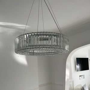 Thehouselights - 8 - Light Modern Round Crystal Chandelier - Chandelier - Chrome - 
