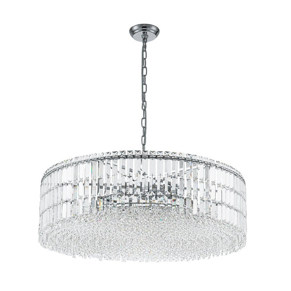 Thehouselights - 8/12 - Light Glass Crystal Chandelier Island Chandelier - Chandelier - Chrome - 12 - Light