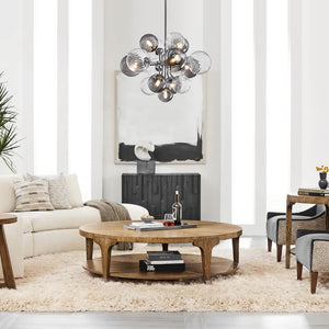Thehouselights - 8/18 Light Cluster Bubble Grape Glass Chandelier - Chandelier - 15 - 