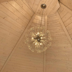 Thehouselights - 9 - Light Crystal Dandelion Chandelier - Chandelier - Chrome - 