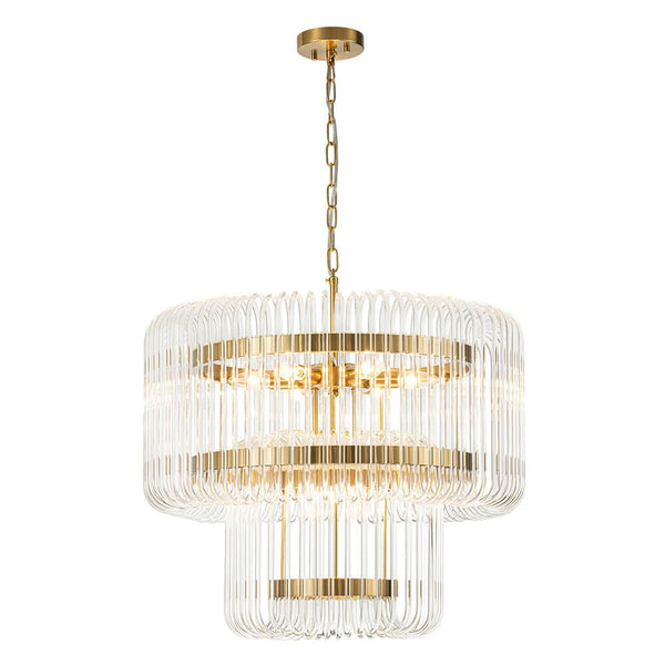 Thehouselights - 9 - Light Glam 2 - Tiered Drum Crystal Chandelier - Chandelier - Black - 