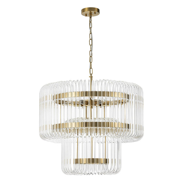 Thehouselights - 9 - Light Glam 2 - Tiered Drum Crystal Chandelier - Chandelier - Black - 