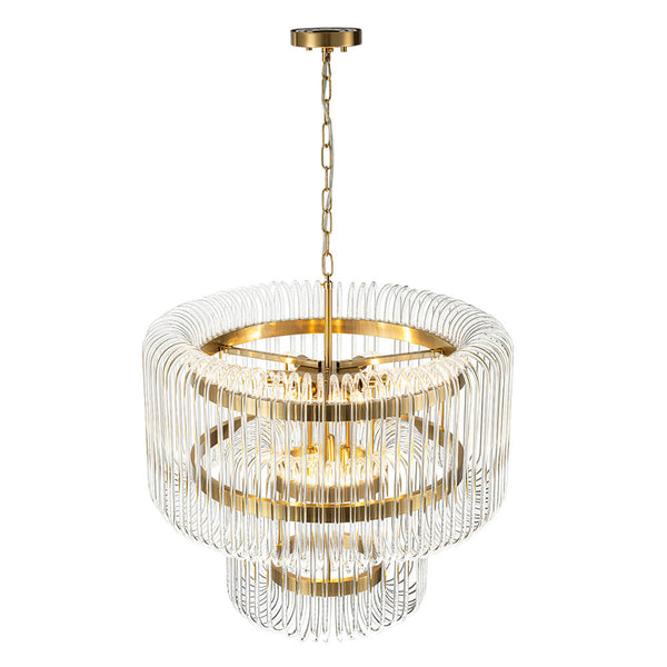 Thehouselights - 9 - Light Glam 2 - Tiered Drum Crystal Chandelier - Chandelier - Black - 