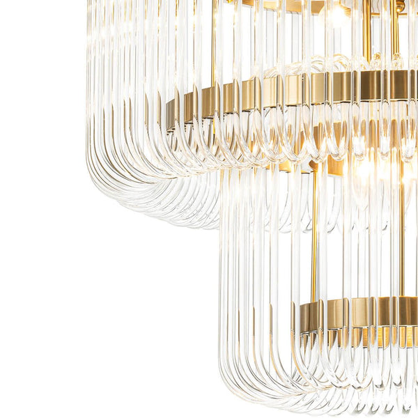 Thehouselights - 9 - Light Glam 2 - Tiered Drum Crystal Chandelier - Chandelier - Black - 