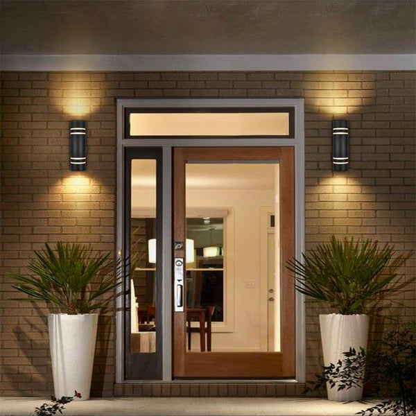 Thehouselights - Armed Outdoor Wall Sconce with Dusk to Dawn - Wall Lights - 1 Pack - 