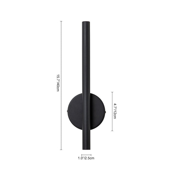 Thehouselights-Black LED Armed Wall Sconce-Wall Lights-Black-