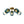 Thehouselights-Brass Blue Glass Sputnik Bubble Semi Flush Chandelier-Chandelier-6-Light-