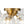 Thehouselights-Cluster Clear Glass Bubble Semi Flush Chandelier-Ceiling Light-Brass-