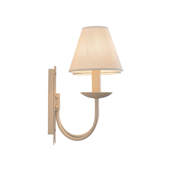 Thehouselights-Cottage Fabric Cone Shade Wall Sconce-Wall Lights-2-Light-