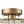 Thehouselights - Crystal Drum Brass Flush Mount Chandelier - Ceiling Light - Brass - 