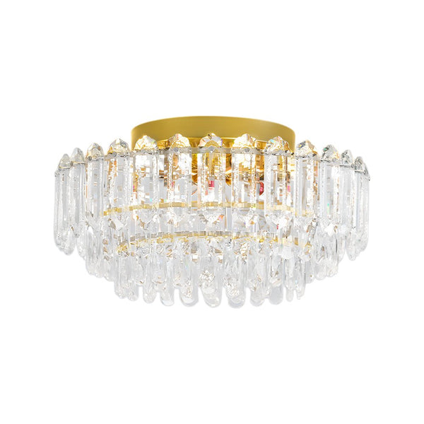 Thehouselights - Crystal Glass Chandelier Raindrop Flush Mount Ceiling - Ceiling Light - 60 cm. - 