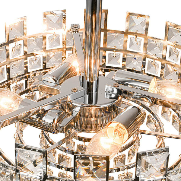 Thehouselights - Crystal Semi Flush Mount - Ceiling Light - Brass - 