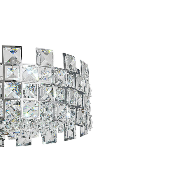 Thehouselights - Crystal Semi Flush Mount - Ceiling Light - Brass - 