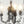 Thehouselights - Cylinder Lantern Ice Glass Chandelier Pendant Light - Pendant - Distressed Gold - 