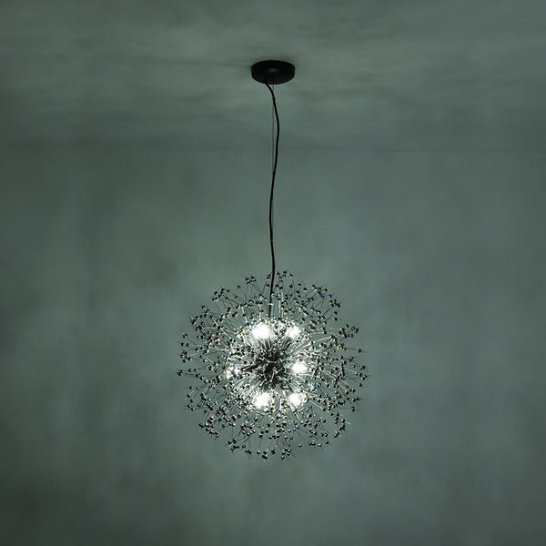 Thehouselights - Dandelion Sputnik Colorful Chandelier with Iridescent Beads - Chandelier - Brass - 9 - Light