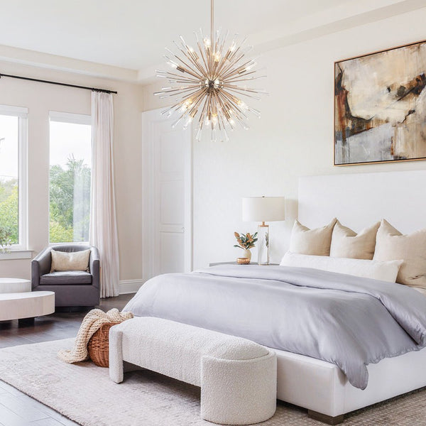 Thehouselights - Dandelion Starburst Dimmable Sputnik Chandelier - Chandelier - Brass - 16 - Light