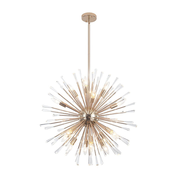 Thehouselights - Dandelion Starburst Dimmable Sputnik Chandelier - Chandelier - Brass - 16 - Light