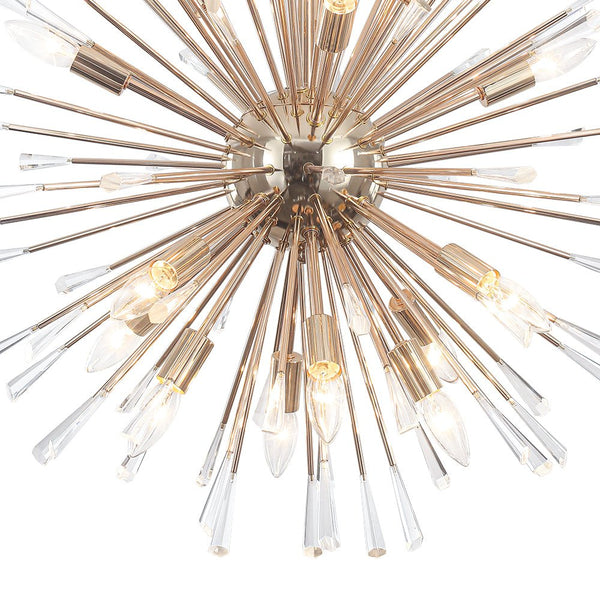 Thehouselights - Dandelion Starburst Dimmable Sputnik Chandelier - Chandelier - Brass - 16 - Light
