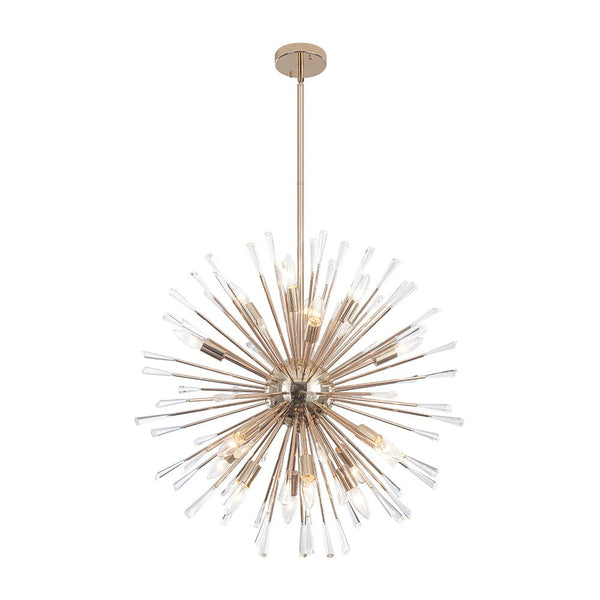 Thehouselights - Dandelion Starburst Dimmable Sputnik Chandelier - Chandelier - Brass - 16 - Light