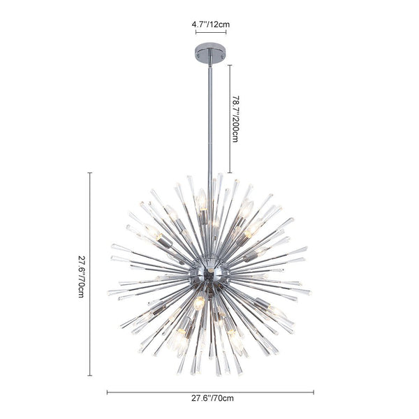 Thehouselights - Dandelion Starburst Dimmable Sputnik Chandelier - Chandelier - Chrome - 16 - Light
