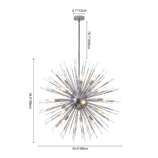 Thehouselights - Dandelion Starburst Dimmable Sputnik Chandelier - Chandelier - Chrome - 20 - Light