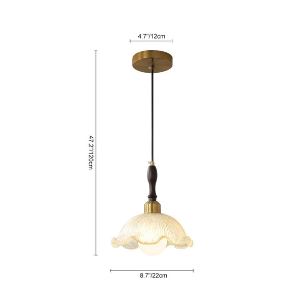 Thehouselights - Danish Flower Brass Black Pendant Light - Pendant - 1 - Light - 