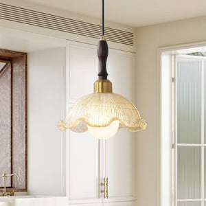 Thehouselights - Danish Flower Brass Black Pendant Light - Pendant - 1 - Light - 