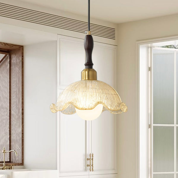 Thehouselights - Danish Flower Brass Black Pendant Light - Pendant - 1 - Light - 