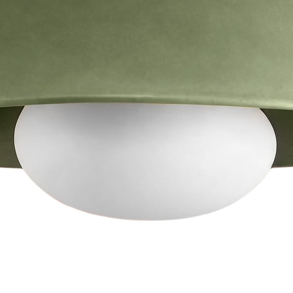 Thehouselights-Designer 1-Light Nordic Dome Semi Flush Mount-Ceiling Light-Vintage Green-