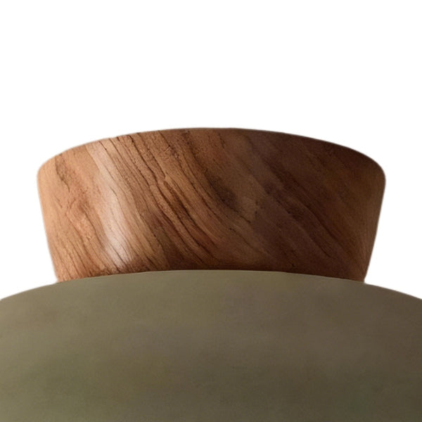Thehouselights-Designer 1-Light Nordic Dome Semi Flush Mount-Ceiling Light-Vintage Green-