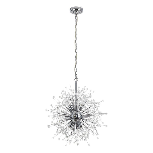 Thehouselights - Dimmable Sputnik Dandelion Starburst Chandelier - Chandelier - Chrome - 9 - Light