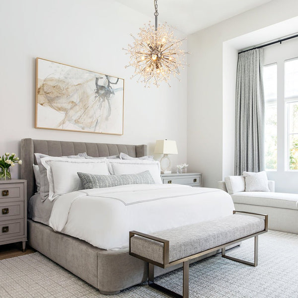Thehouselights - Dimmable Sputnik Dandelion Starburst Chandelier - Chandelier - Chrome - 9 - Light