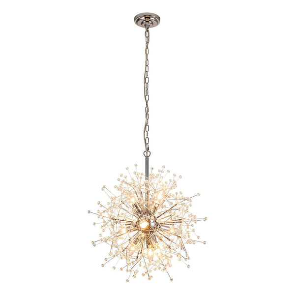 Thehouselights - Dimmable Sputnik Dandelion Starburst Chandelier - Chandelier - Chrome - 9 - Light