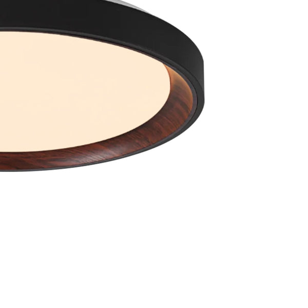 Thehouselights-Dimmable Walnut Wood LED Flush Mount Light-Flush Mount-50 cm.-