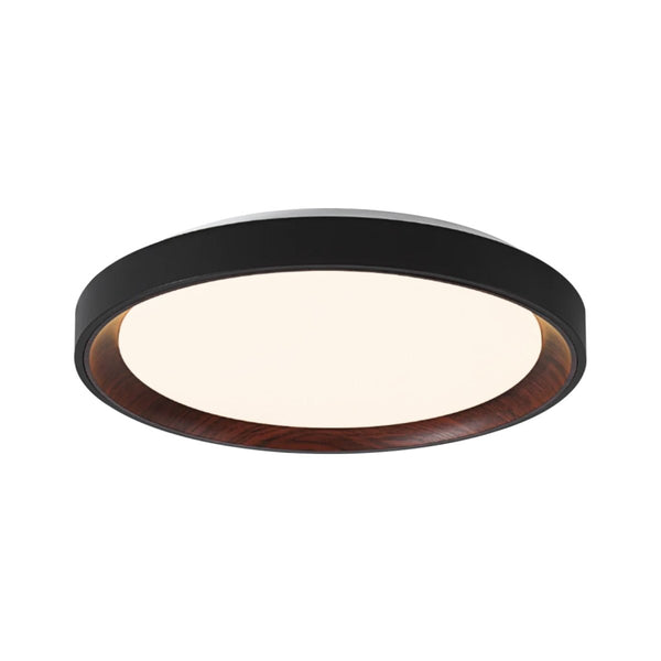 Thehouselights-Dimmable Walnut Wood LED Flush Mount Light-Flush Mount-50 cm.-