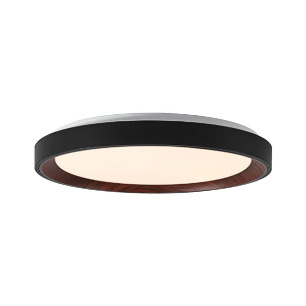 Thehouselights-Dimmable Walnut Wood LED Flush Mount Light-Flush Mount-50 cm.-
