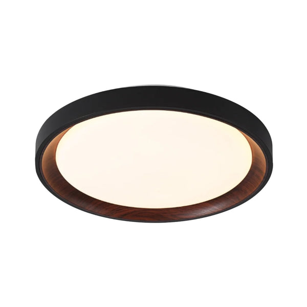 Thehouselights-Dimmable Walnut Wood LED Flush Mount Light-Flush Mount-50 cm.-