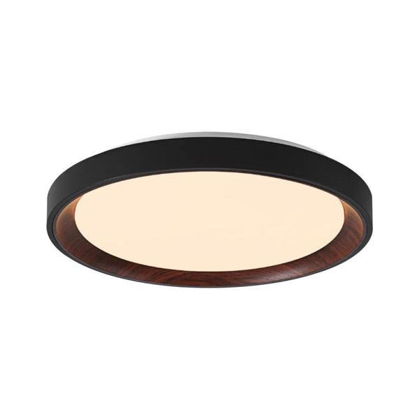 Thehouselights-Dimmable Walnut Wood LED Flush Mount Light-Flush Mount-50 cm.-