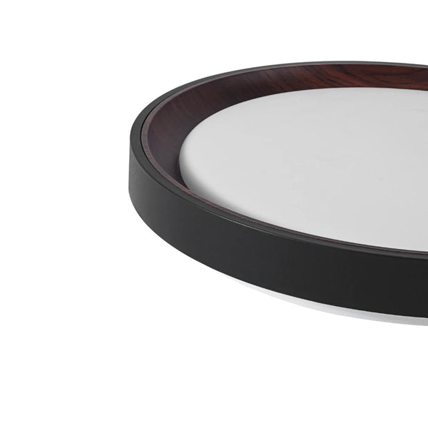 Thehouselights-Dimmable Walnut Wood LED Flush Mount Light-Flush Mount-50 cm.-