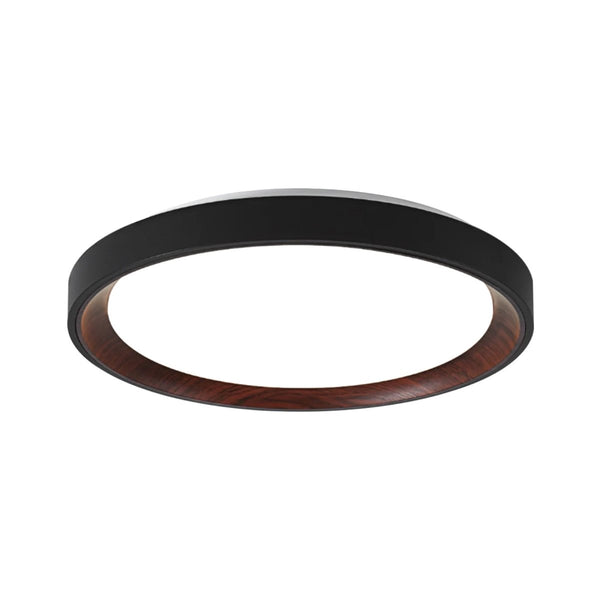 Thehouselights-Dimmable Walnut Wood LED Flush Mount Light-Flush Mount-50 cm.-