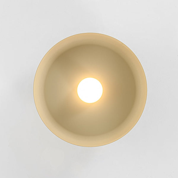 Thehouselights - Dome Shade LED Drum Semi Flush Mount - Ceiling Light - 38 cm. - 