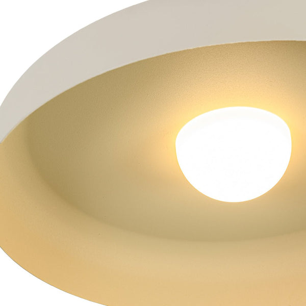 Thehouselights - Dome Shade LED Drum Semi Flush Mount - Ceiling Light - 38 cm. - 