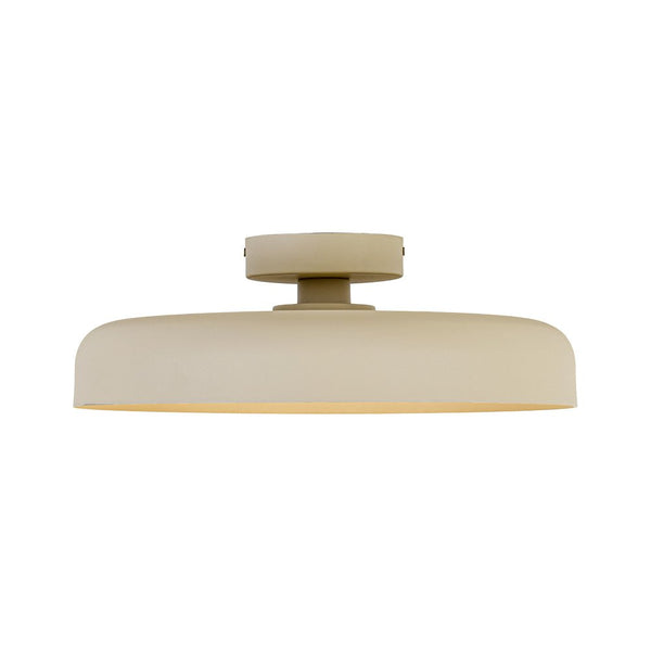 Thehouselights - Dome Shade LED Drum Semi Flush Mount - Ceiling Light - 38 cm. - 