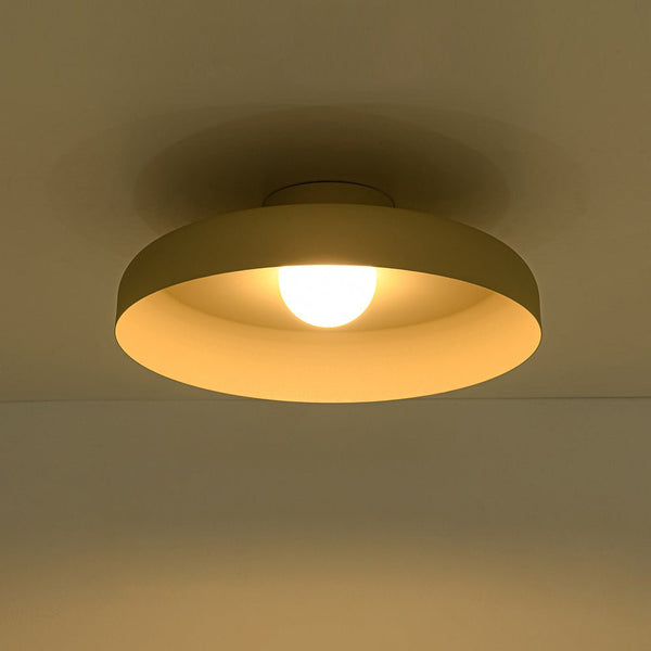 Thehouselights - Dome Shade LED Drum Semi Flush Mount - Ceiling Light - 38 cm. - 