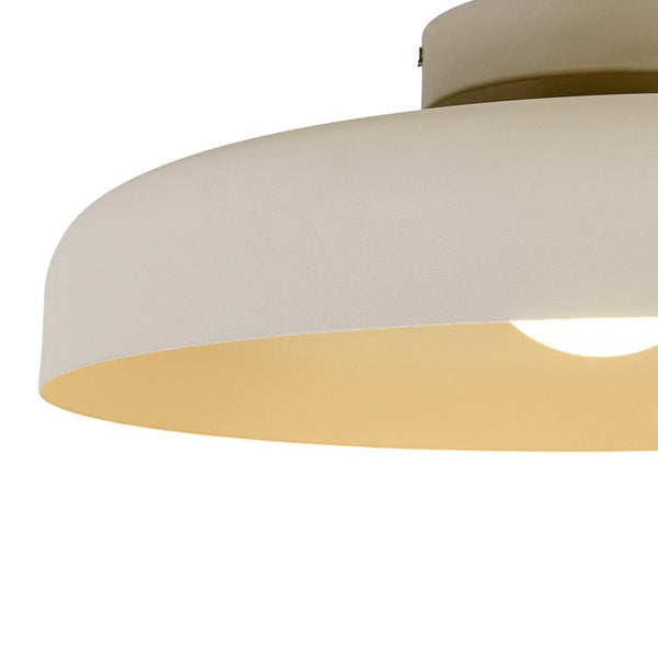 Thehouselights - Dome Shade LED Drum Semi Flush Mount - Ceiling Light - 38 cm. - 
