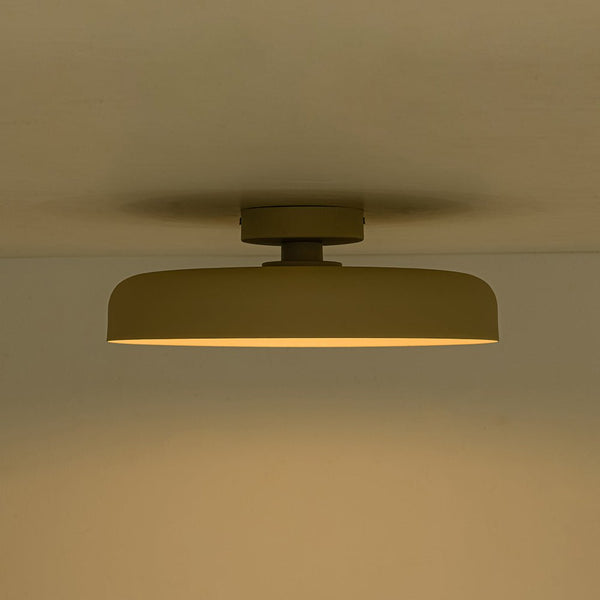 Thehouselights - Dome Shade LED Drum Semi Flush Mount - Ceiling Light - 38 cm. - 