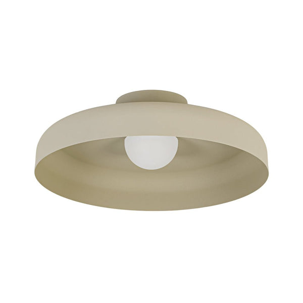 Thehouselights - Dome Shade LED Drum Semi Flush Mount - Ceiling Light - 38 cm. - 