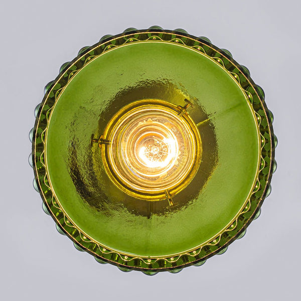 Thehouselights - Drum Strip Glass Pendant Light - Pendant - Green - 